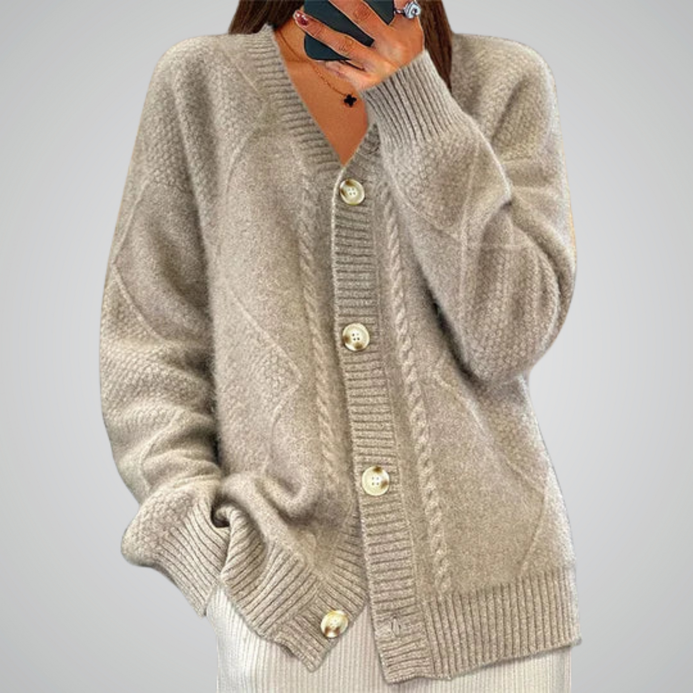 Sofia | Comfortable Cashmere Cardigan with V-Neck