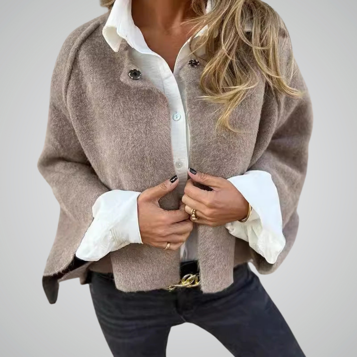 Sofia | Short Coat With Chic Flared Sleeves