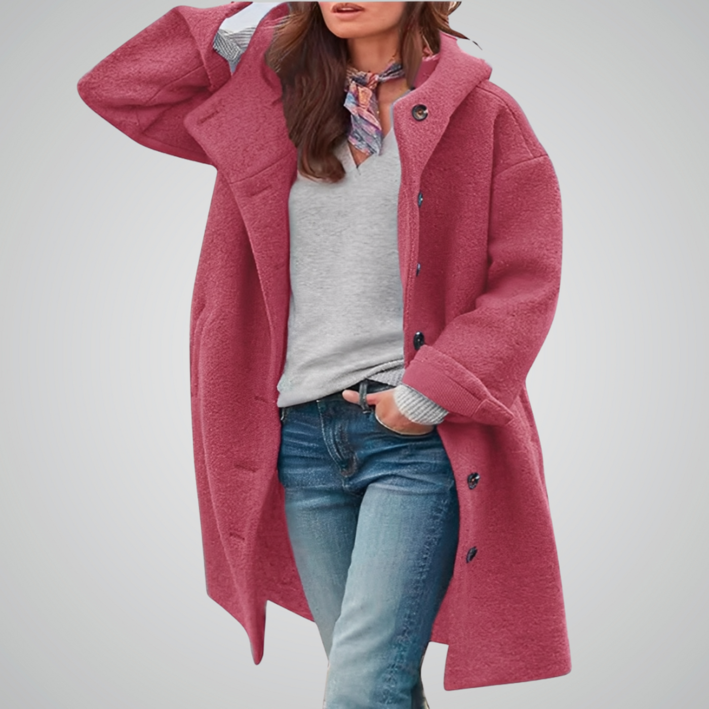 Sofia | Comfortable Mid-Length Coat for Everyday Wear
