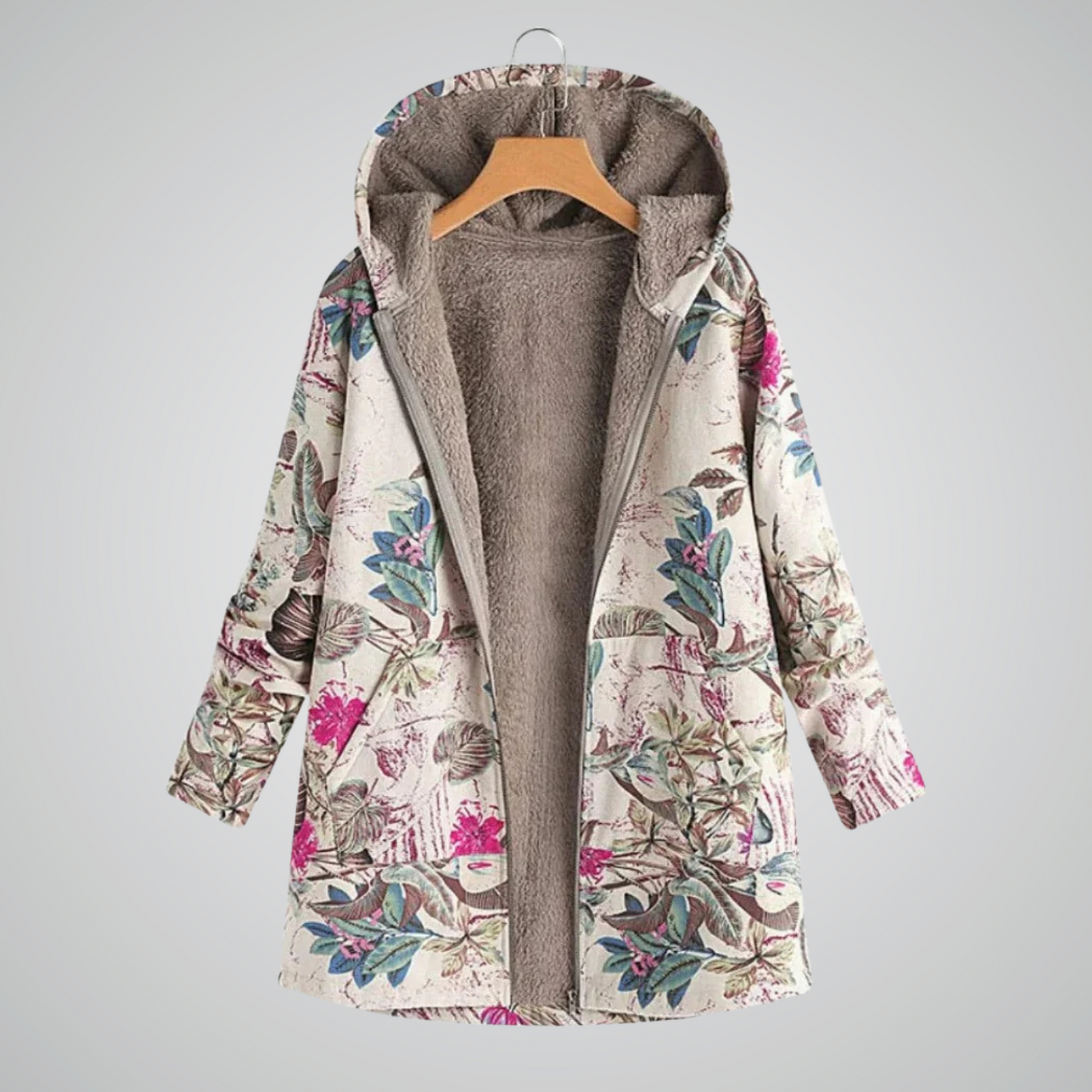 Sofia | Stylish Floral Fleece Jacket