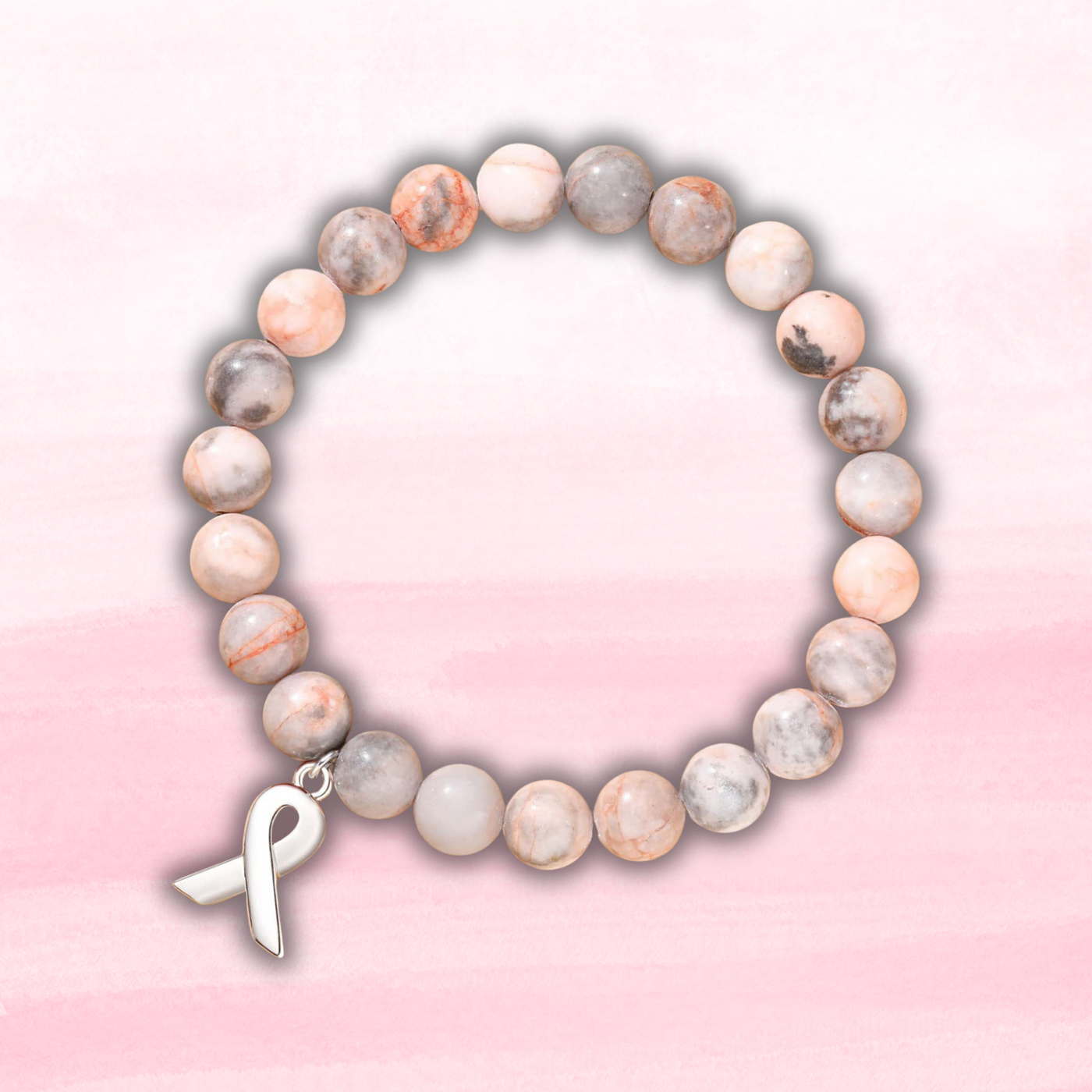 The Pink Ribbon Beaded Bracelet