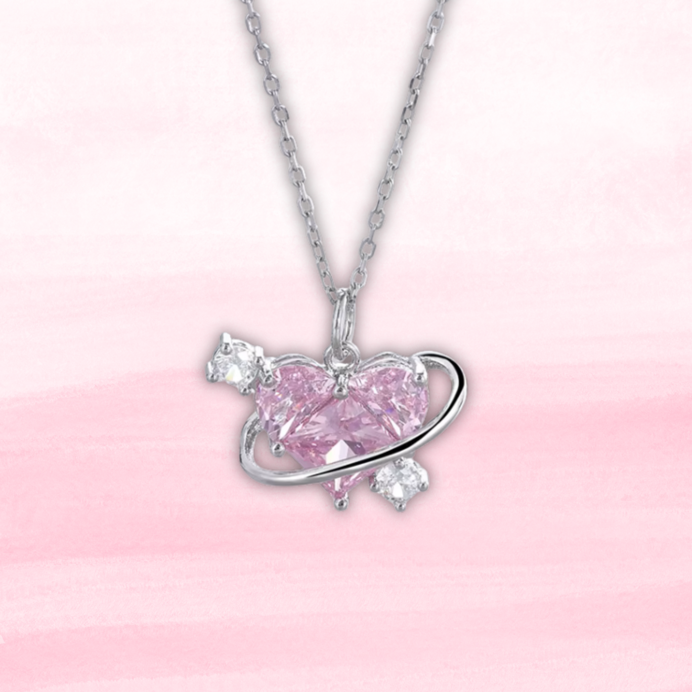 The Pink Infinity Heart Necklace