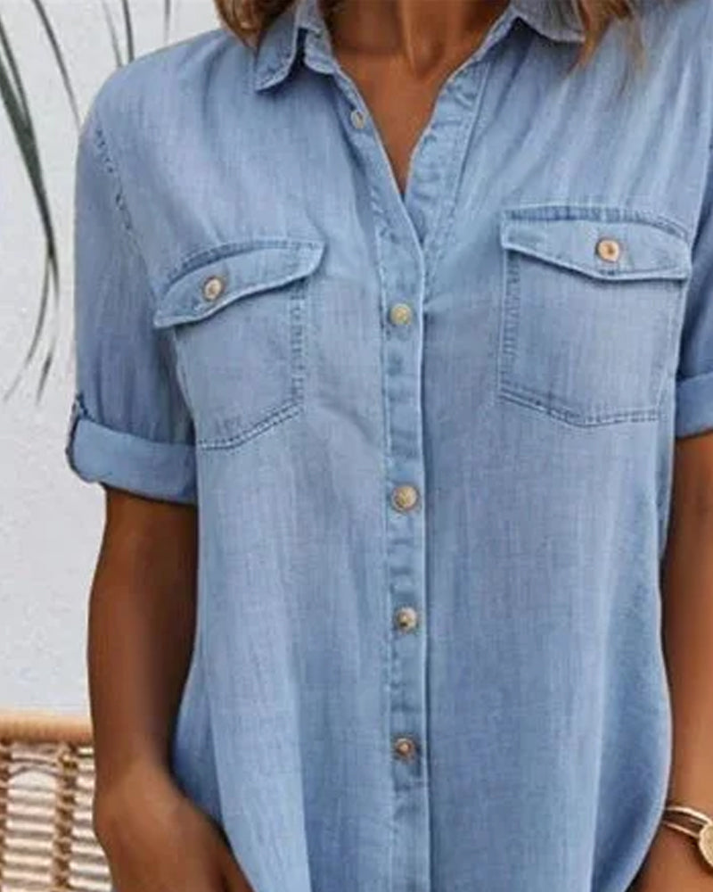 Sofia | Casual denim shirt dress