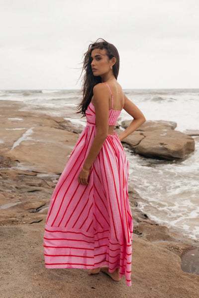 Sofia | Striped sunset dress