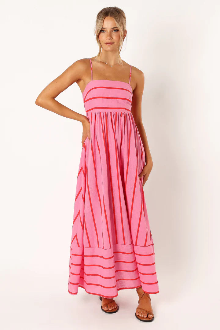 Sofia | Striped sunset dress