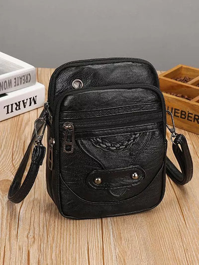 Sofia | Vintage-style leather crossbody bag