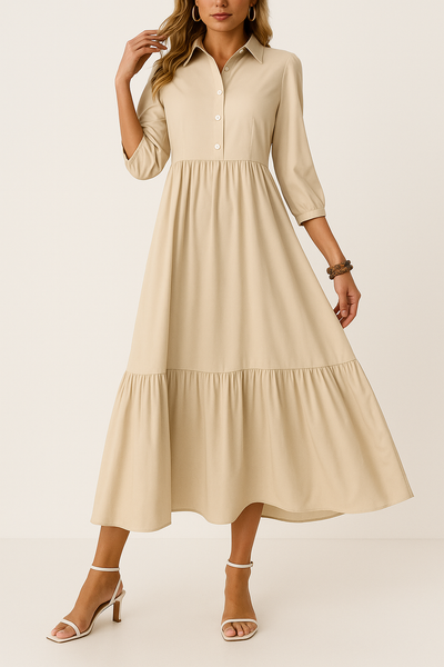 Sofia | Flowing shirt dress