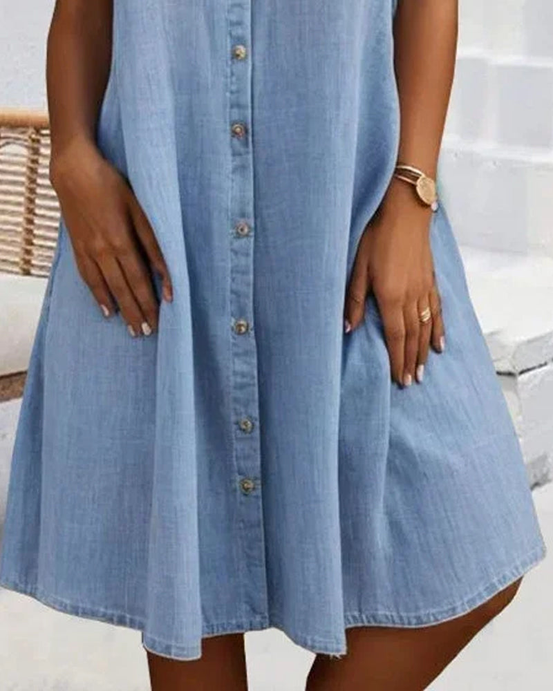 Sofia | Casual denim shirt dress