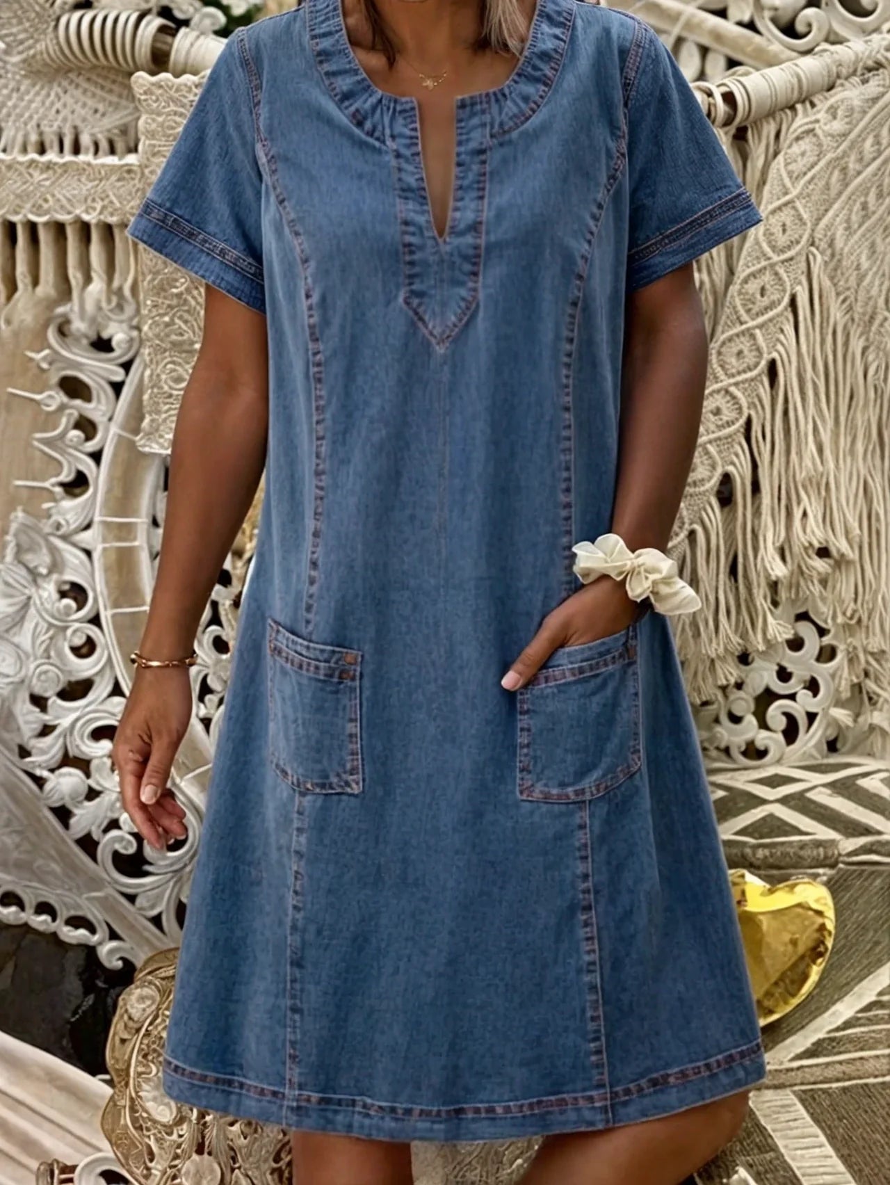 Sofia | Statement denim dress