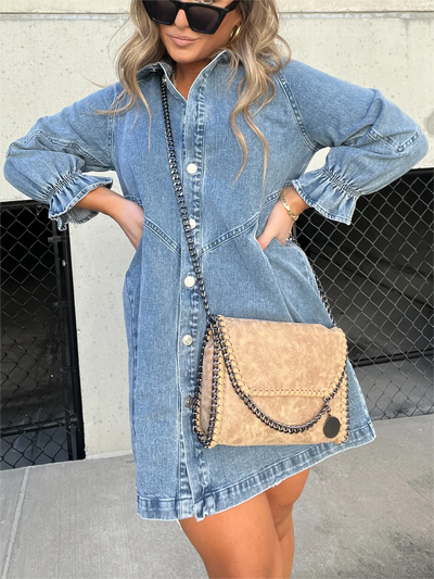 Sofia | Short denim shirt dress