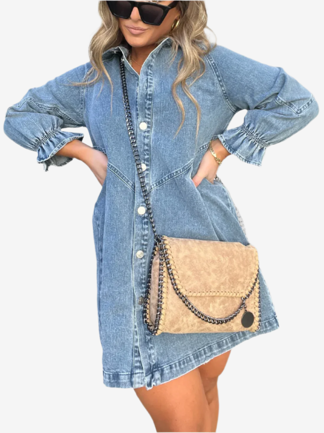 Sofia | Short denim shirt dress