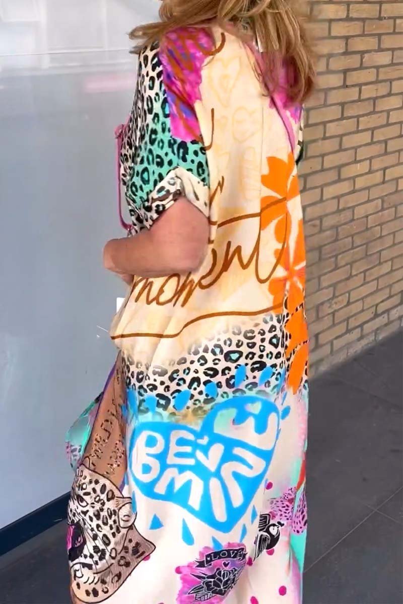 Sofia | Leopard print dress with V-neckline