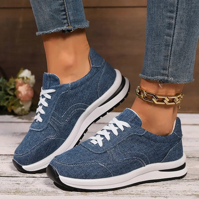 Sofia | Denim platform sneakers