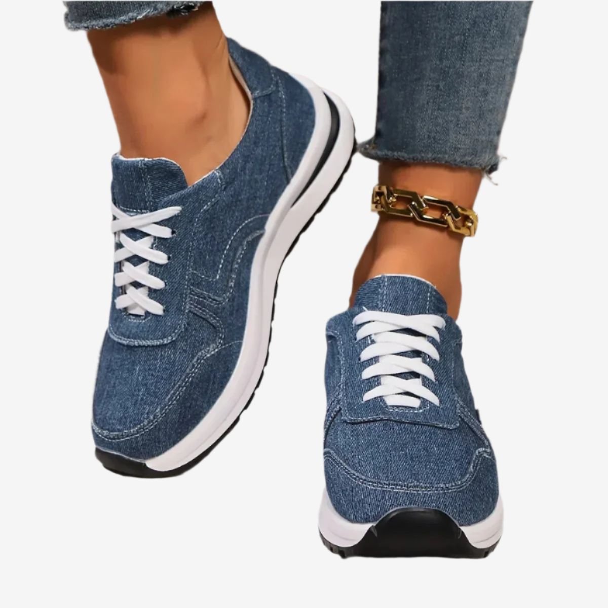 Sofia | Denim platform sneakers