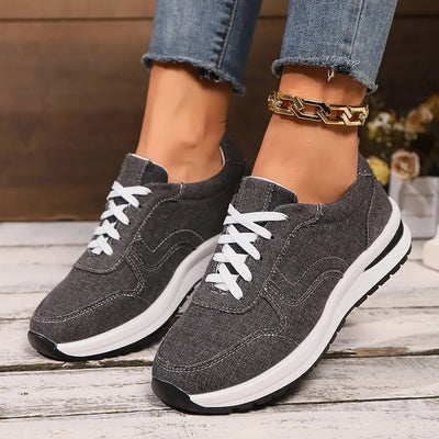 Sofia | Denim platform sneakers