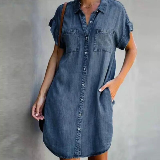 Sofia | Modern denim shirt dress