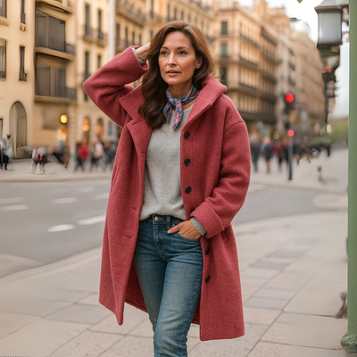 Sofia | Comfortable Mid-Length Coat for Everyday Wear