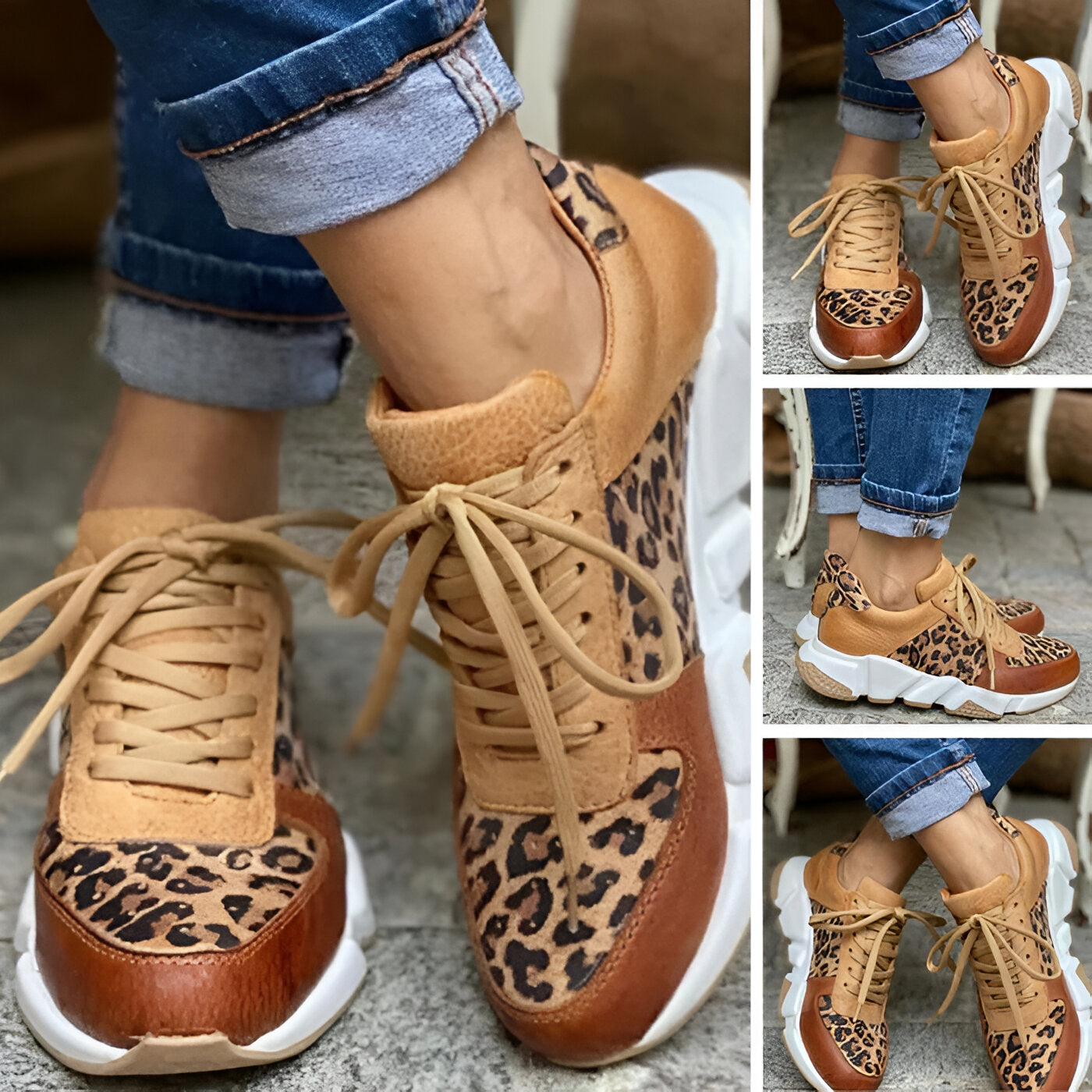 Sofia | Stylish sneakers in leopard print