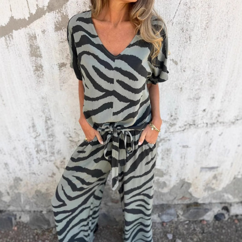 Sofia | Loose zebra 2-piece set