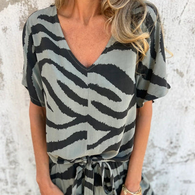 Sofia | Loose zebra 2-piece set