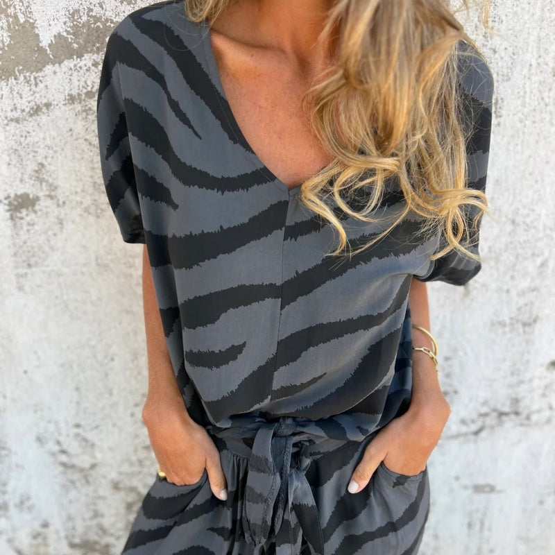Sofia | Loose zebra 2-piece set