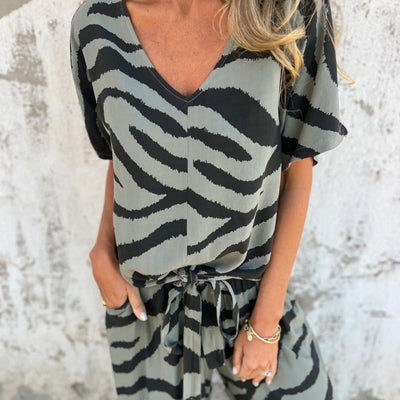 Sofia | Loose zebra 2-piece set