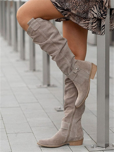 Sofia | Suede high-knee boots