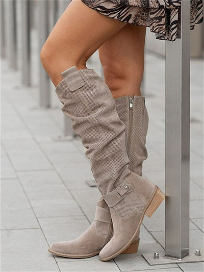 Sofia | Suede high-knee boots